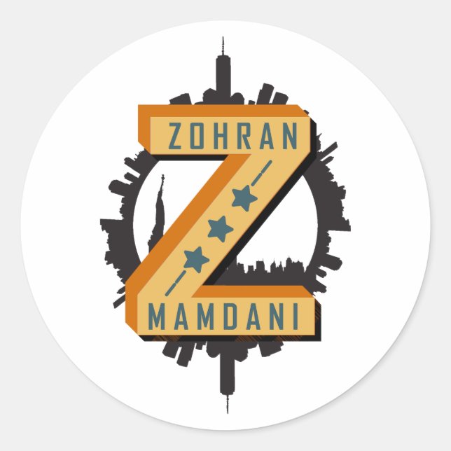 Zohran Mamdani | Voice of Change from New York Runder Aufkleber (Vorderseite)