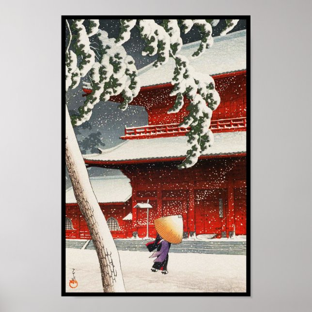 Zôjô-ji Tempel in Shiba Zwanzig Ausblicke auf Toki Poster (Vorne)