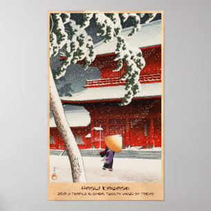 Zôjô-ji Tempel in Shiba Zwanzig Ausblicke auf Toki Poster