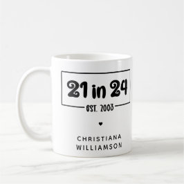 Zoll 21. Geburtstag 21 im 24. Est 2003 Geburtstag Kaffeetasse