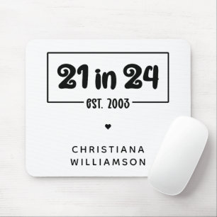 Zoll 21. Geburtstag 21 im 24. Est 2003 Geburtstag Mousepad
