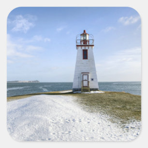 Zoll Arran Leuchtturm   New-Brunswick Quadratischer Aufkleber