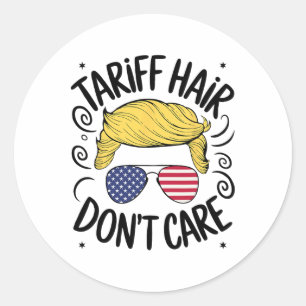 Zoll Haare Egal Lustig Trump Zölle Runder Aufkleber