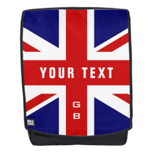 Zollamt für britische Union Jack Flag und Schule Rucksack