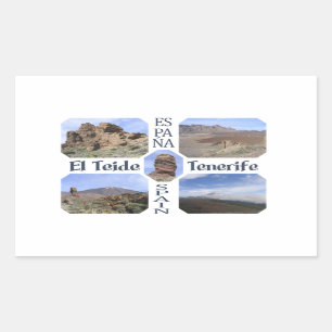 Zollaufkleber El Teide Rechteckiger Aufkleber