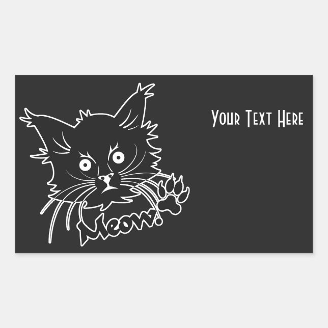 Zollaufkleber für Schwarze Katzen Rechteckiger Aufkleber (Vorderseite)