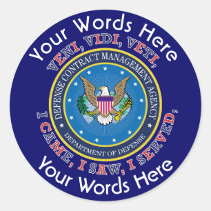 Zollaufkleber für Verteidigungsaufträge Runder Aufkleber