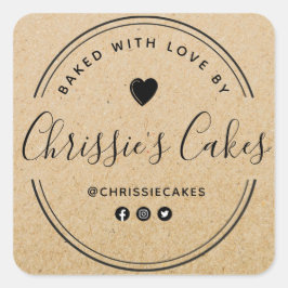 Zollbäckerei Quadratischer Aufkleber