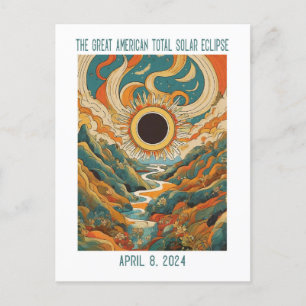 ZOLLBAR: ECLIPSE ÜBER FLUSS POSTKARTE