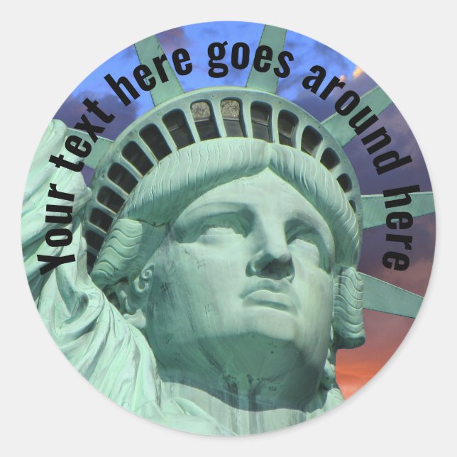 ZOLLBARE Freiheitsstatue, New Yorker Sticker (Vorderseite)
