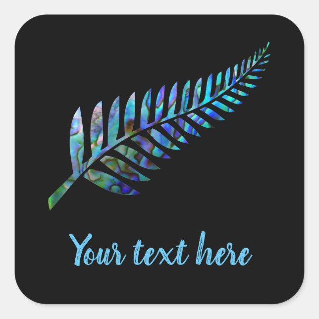 ZOLLBARE NEUSEELAND KIWI FERN PAUA STICKER (Vorderseite)