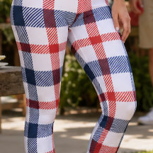 ZOLLBARE ROTE WEISE UND BLAU Hochwaisted Capris