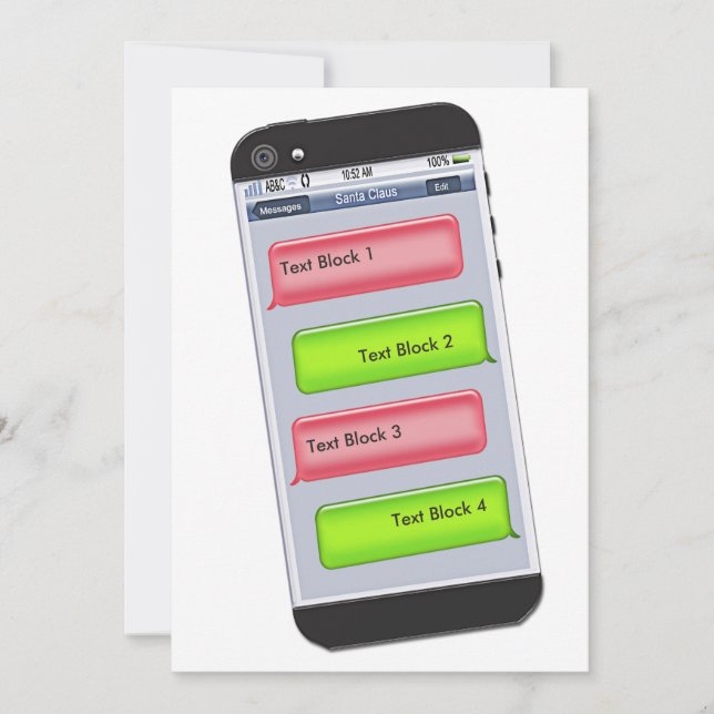 ZOLLBARE Weihnachtsworteinladung Einladung (Vorderseite)