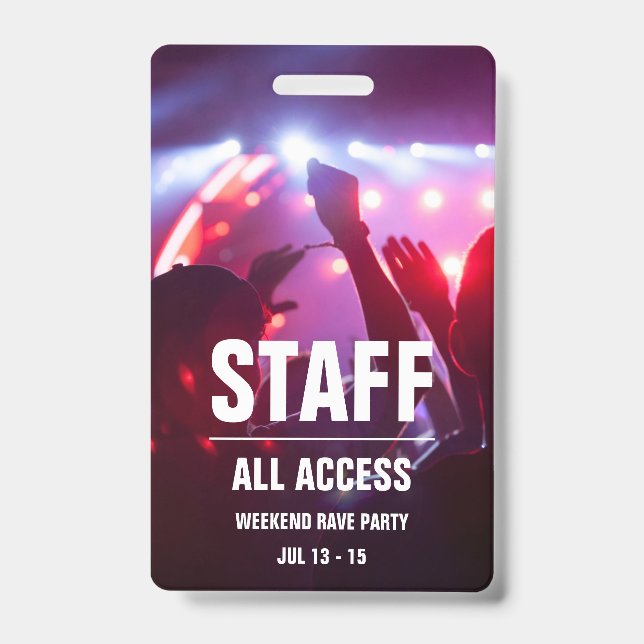 Zollbeamte | Alle Access Concert Pass Abzeichen Ausweis (Vorderseite)