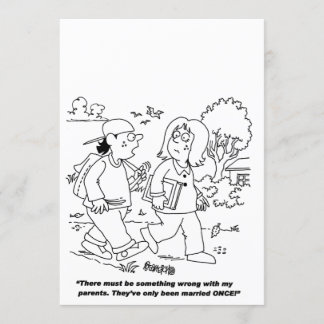 ZOLLBEWÄLTIGE CARTOON-WEDERINVITATION EINLADUNG