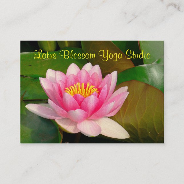 ZOLLBUS.CARD/GROSSER PINK LOTUS BLOSSOM VISITENKARTE (Vorderseite)