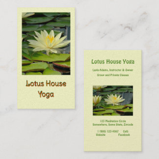 ZOLLBUS. KARTE/GELBE LOTUS-BLOSSOM VISITENKARTE