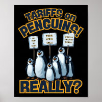 Zölle auf Pinguine Protest – Lustiger Trump Pingui