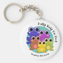 Zollfrösche setzen VOLLSTÄNDIG AUF GOT Christlich Schlüsselanhänger