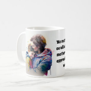 ZOLLGEWÄSSERSPORTRAT VON MAMA UND SOHN KAFFEETASSE