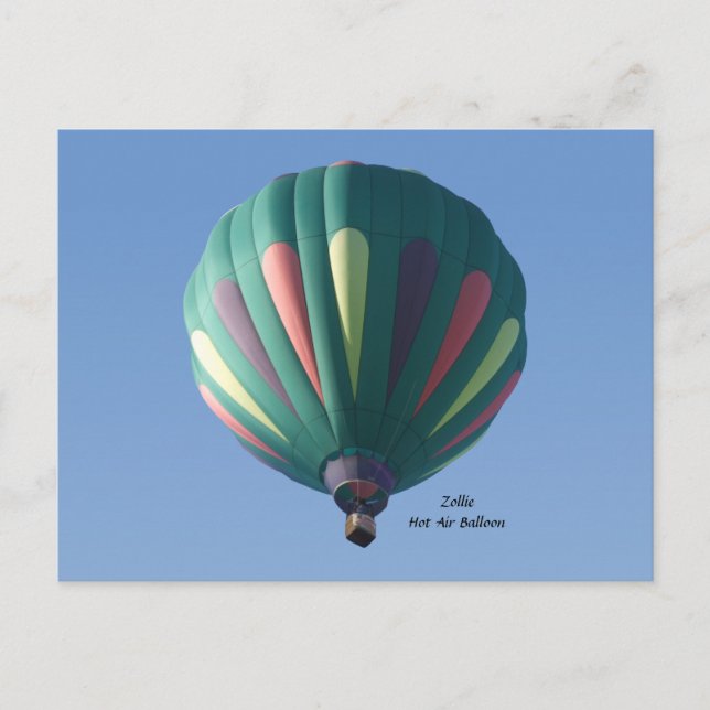 Zollie Hot Air Ballon Postcard Postkarte (Vorderseite)