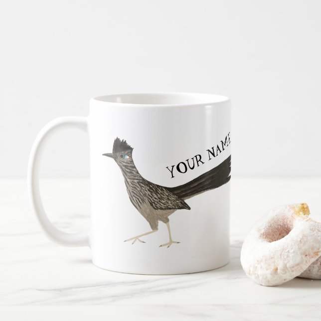 ZOLLISIERTE Roadrunner Roadrun Pencil Zeichnend Kaffeetasse (Mit Donut)