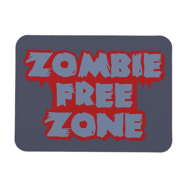 Zollmagnet für Zombie Free Zone Magnet (Horizontal)