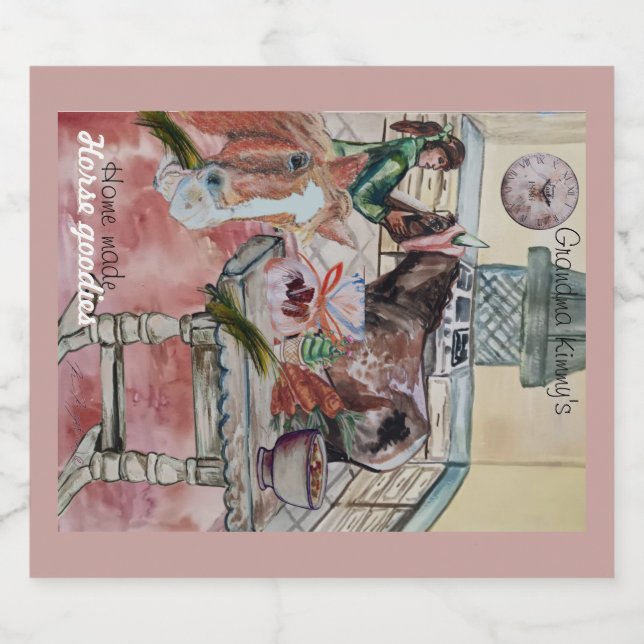 Zollmarke für Pferde Bierflaschenetikett (Einzelnes Label)