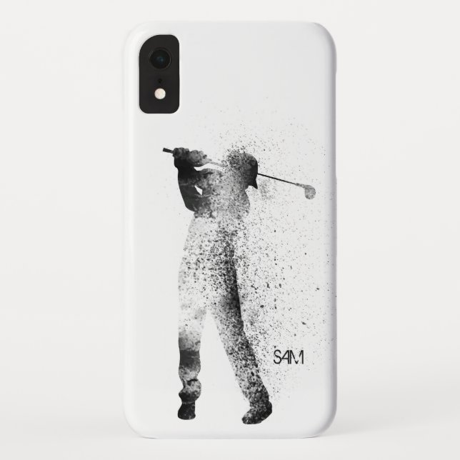 Zollmonographie| Golfer-Silhouette Case-Mate iPhone Hülle (Rückseite)