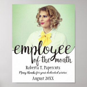 Zollpflichtiger Mitarbeiter des Fotos im Monatszer Poster