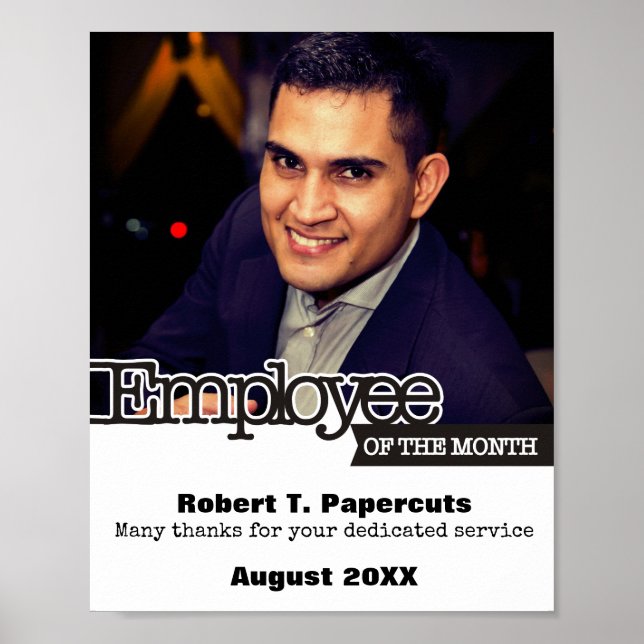 Zollpflichtiger Mitarbeiter des Fotos im Monatszer Poster (Vorne)