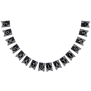 Zollpolizei Thin Blue Line Glückwunsch Wimpelkette