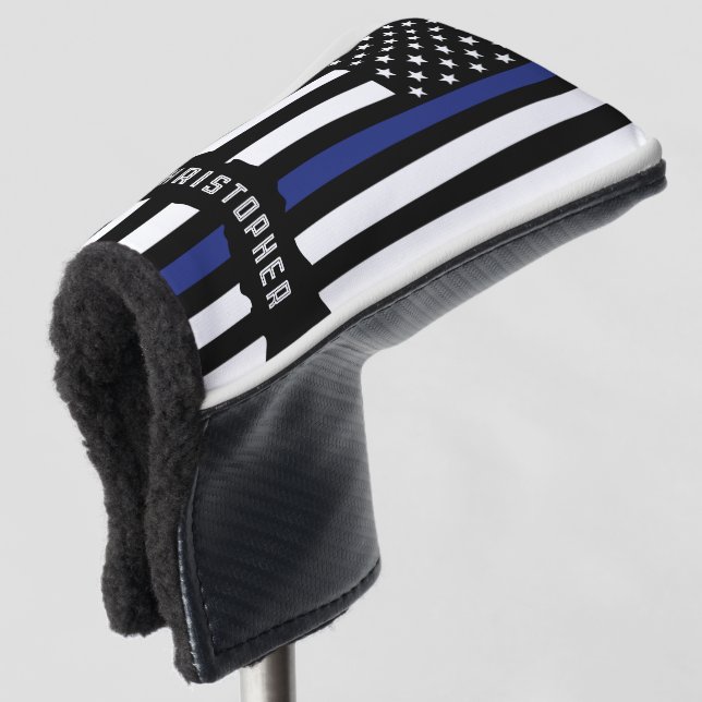 Zollpolizei Thin Blue Line Polizei Golf Headcover (3/4 Vorderseite)