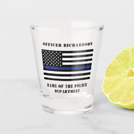 Zollpolizei Thin Blue Line Polizei Schnapsglas