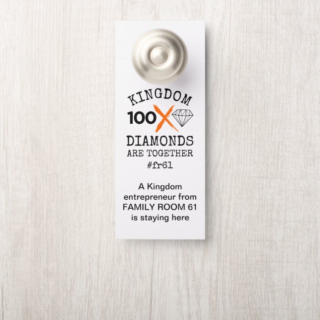 Zollrechtliche Königreich Diamanten rm61 Türanhänger (Auf Knauf)