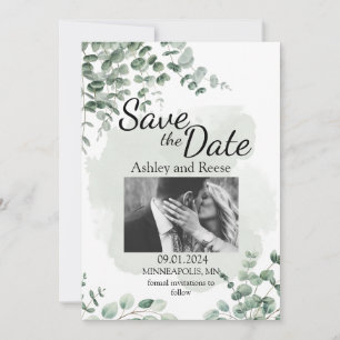 ZOLLREICHE GREENERY WEDING SPAREN DIE DATEN EINLADUNG