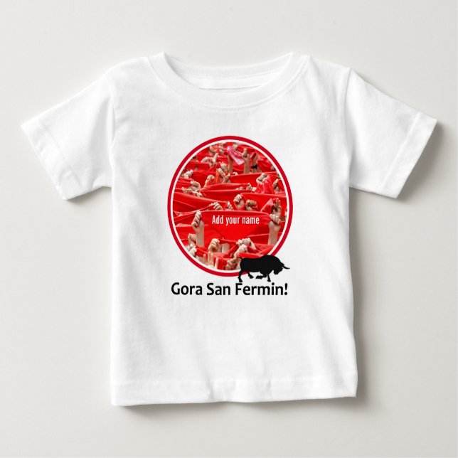 Zollschal, San Fermin encierro, Stierlogos, Baby T-shirt (Vorderseite)