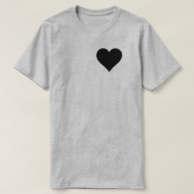 ZOLLSCHWARZES HERZ T-Shirt (Design vorne)