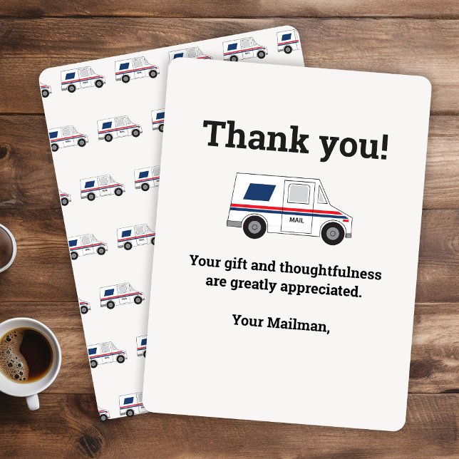 Zollspediteur Dankeskarte (Mail carrier thank you cards for customers)