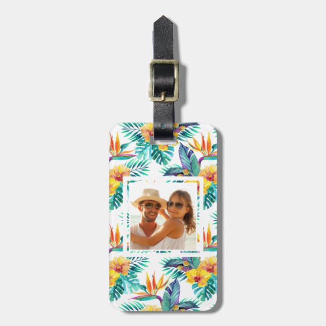 Zollspegel aus Paradies und Orchideen für Foto Gepäckanhänger (Vorderseite vertikal)