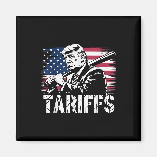 Zolltarife Trump US Flag Power Funny Tess Magnet (Vorne)