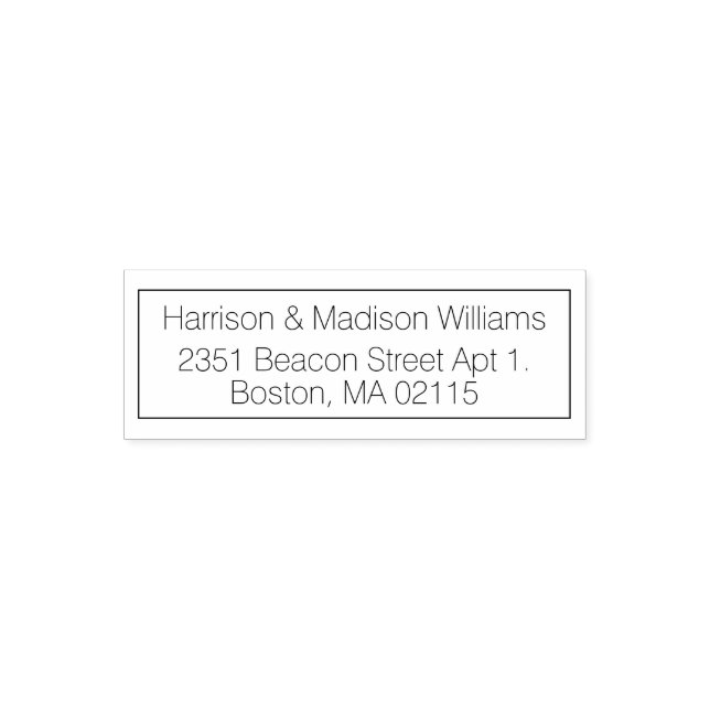 Zolltarifliche Rücksendeadresse an Minimalistische Permastempel (Design)