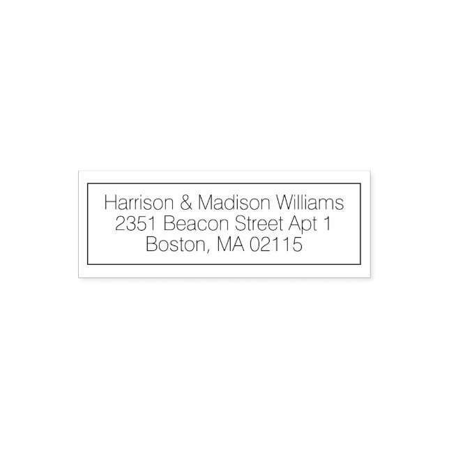 Zolltarifliche Rücksendeadresse an Minimalistische Permastempel (Design)