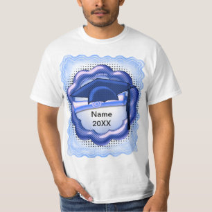 Zolltariflicher Blue Tone Grad Cap-T - Shirt