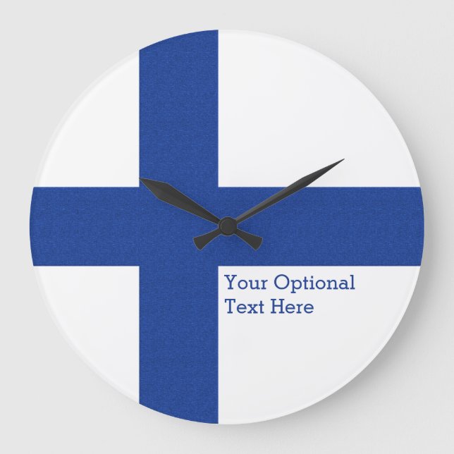 Zolluhr für finnische Flagge Große Wanduhr (Vorderseite)