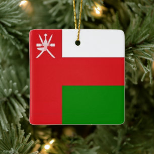 zOM001 Omani FLAG of Oman, Keramikornament