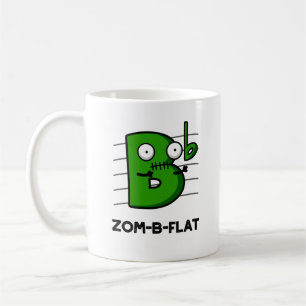 Zom-B-Flat Funny Halloween Zombie Music Pub Kaffeetasse
