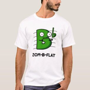 Zom-B-Flat Funny Halloween Zombie Music Pub T-Shirt