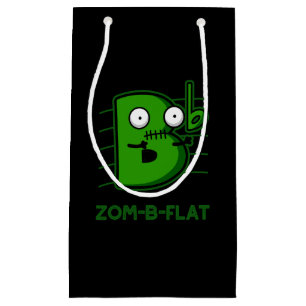Zom-B-Flat Funny Zombie Music Pun Dark BG Kleine Geschenktüte