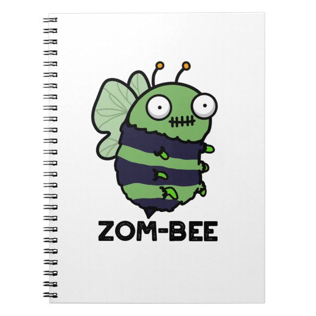 Zom-bee Funny Halloween Zombie Bee Pun Notizblock (Vorderseite)